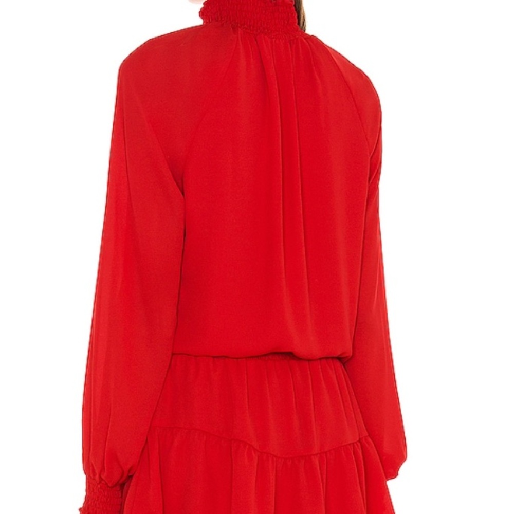 Turtleneck Ruffle Skirt Dress - Picture 2 of 5